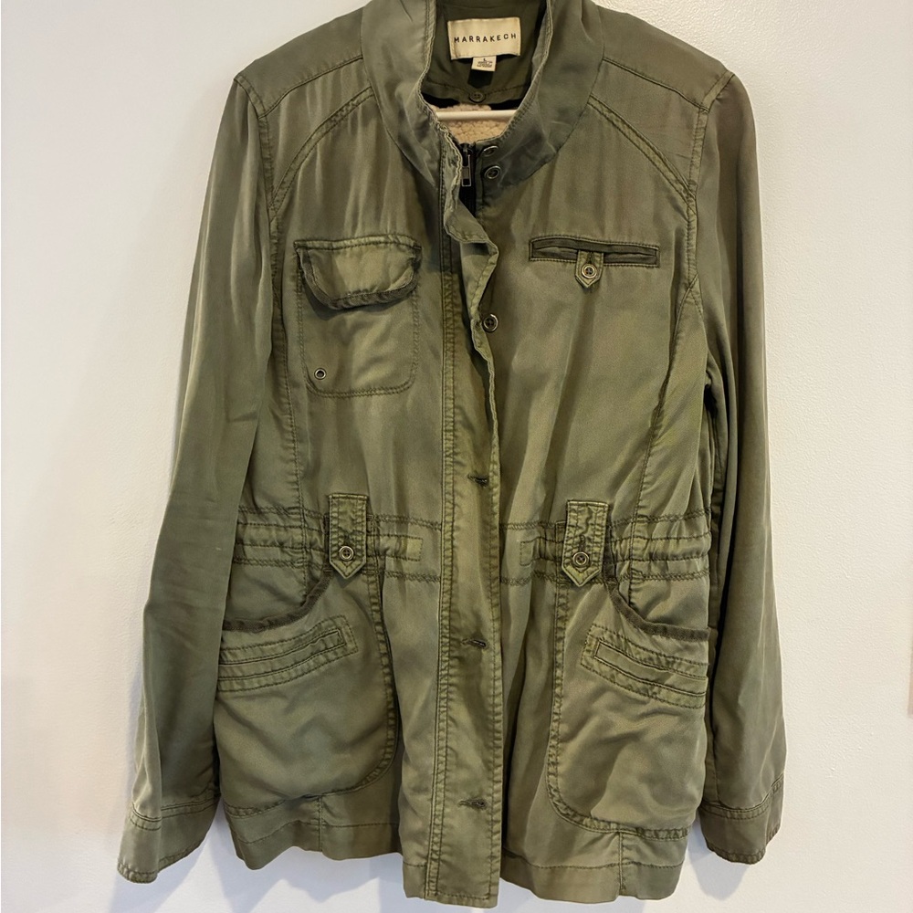 Barakett Women's Utility Jacket in Olive Green